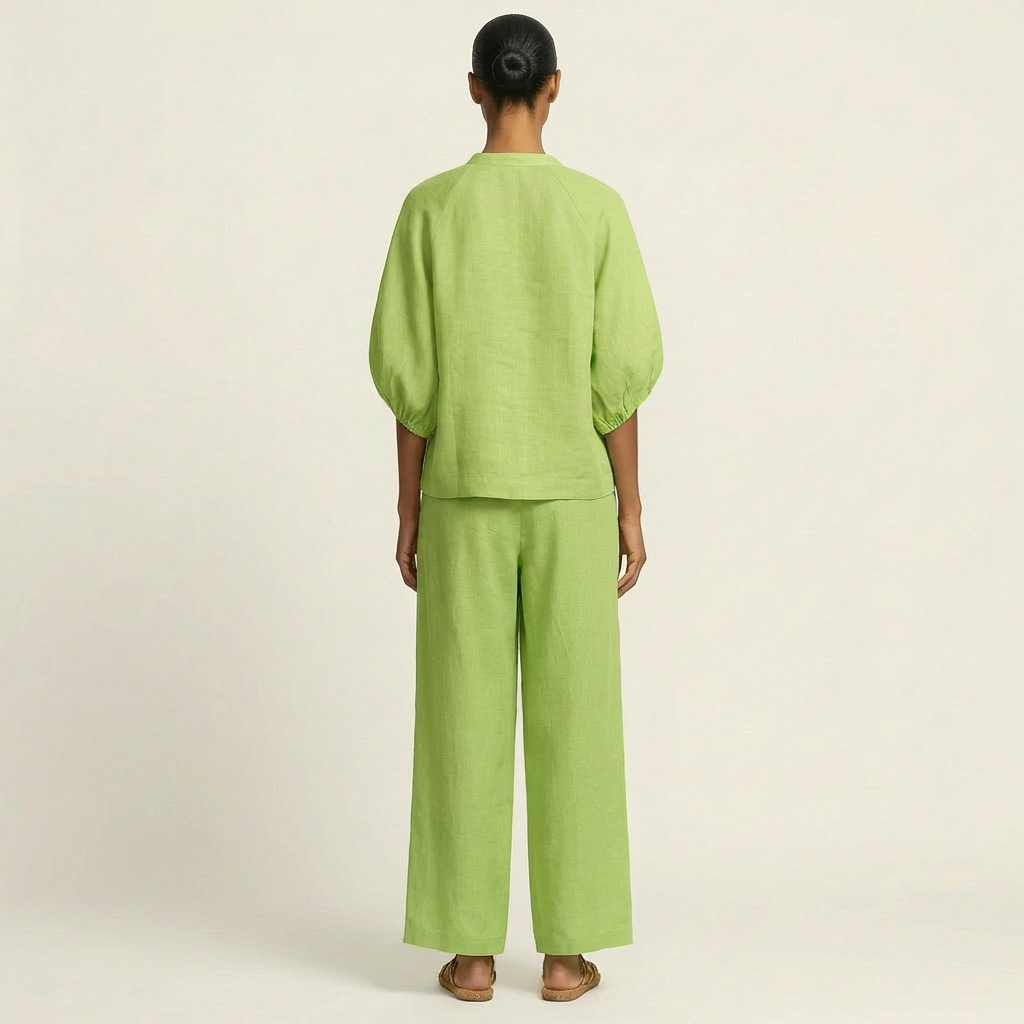 Miranda | Zip-Front Puff Sleeve Set