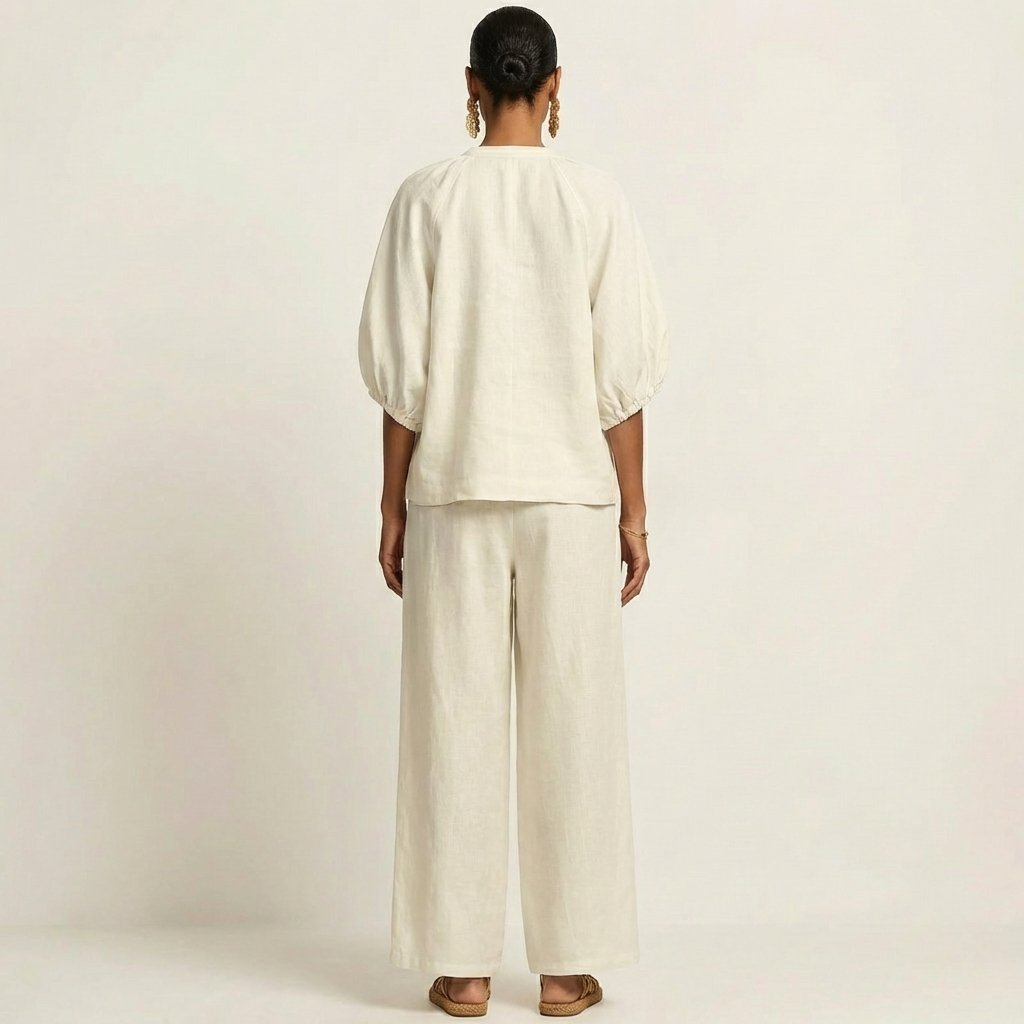 Miranda | Zip-Front Puff Sleeve Set