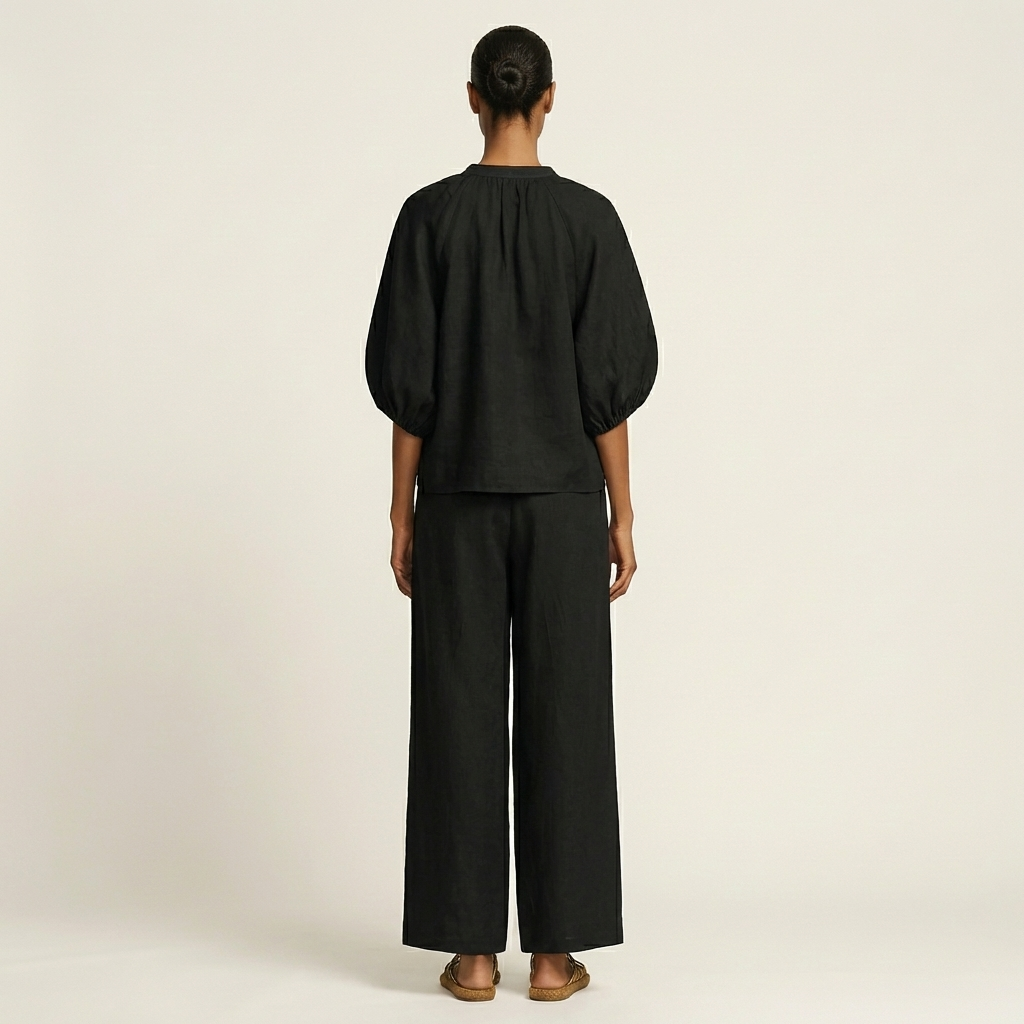 Miranda | Zip-Front Puff Sleeve Set