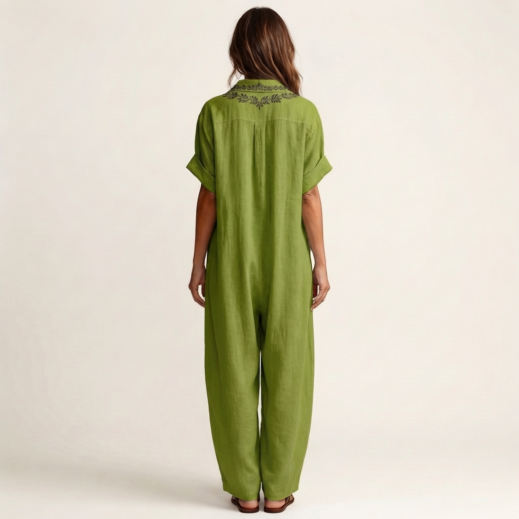 Catherine | Embroidered V-Neck Maxi Dress