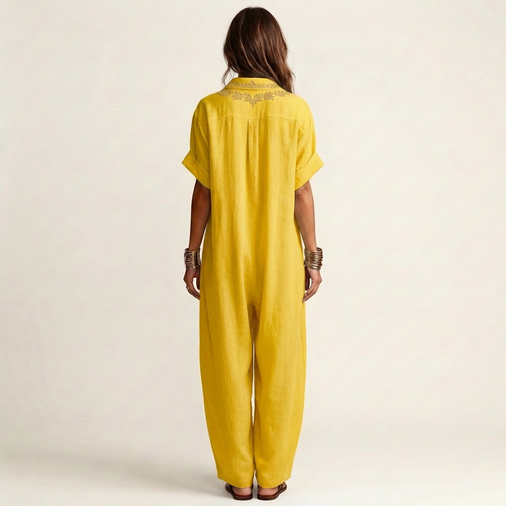Catherine | Embroidered V-Neck Maxi Dress
