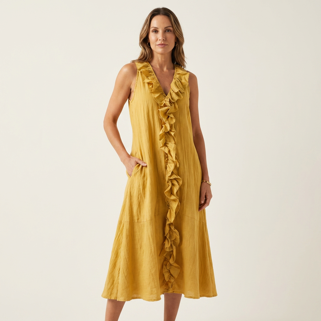 Pippa | Ruffle-Front Maxi Dress