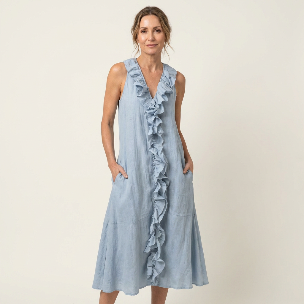 Pippa | Ruffle-Front Maxi Dress