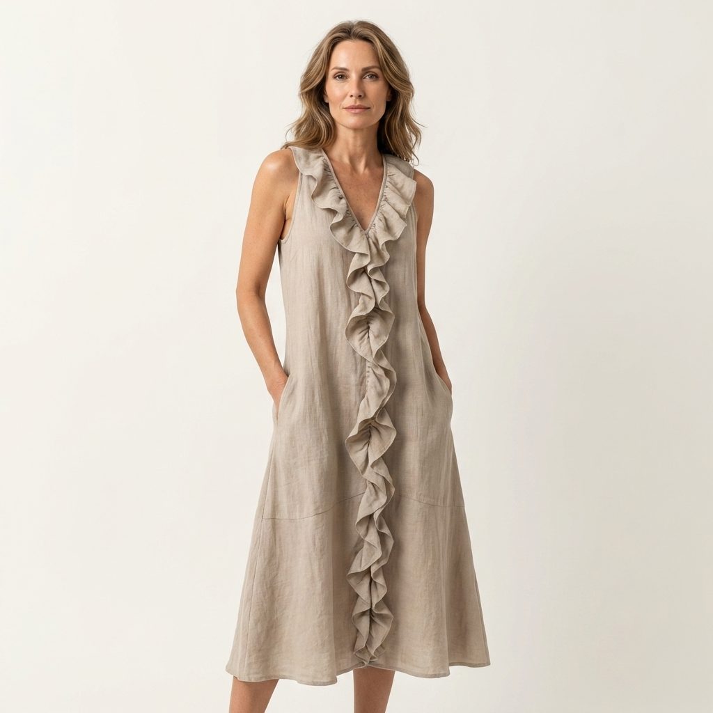 Pippa | Ruffle-Front Maxi Dress