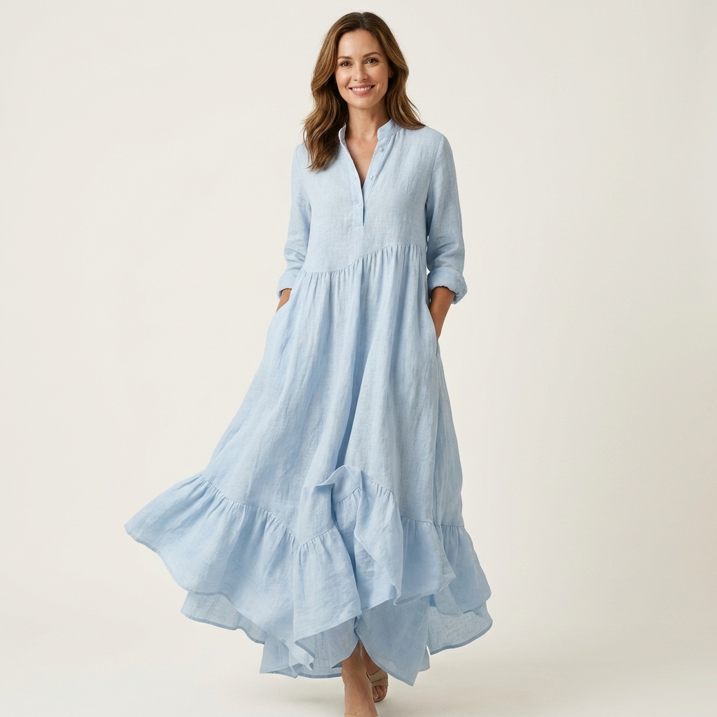Verity | Ruffle Hem Maxi Dress