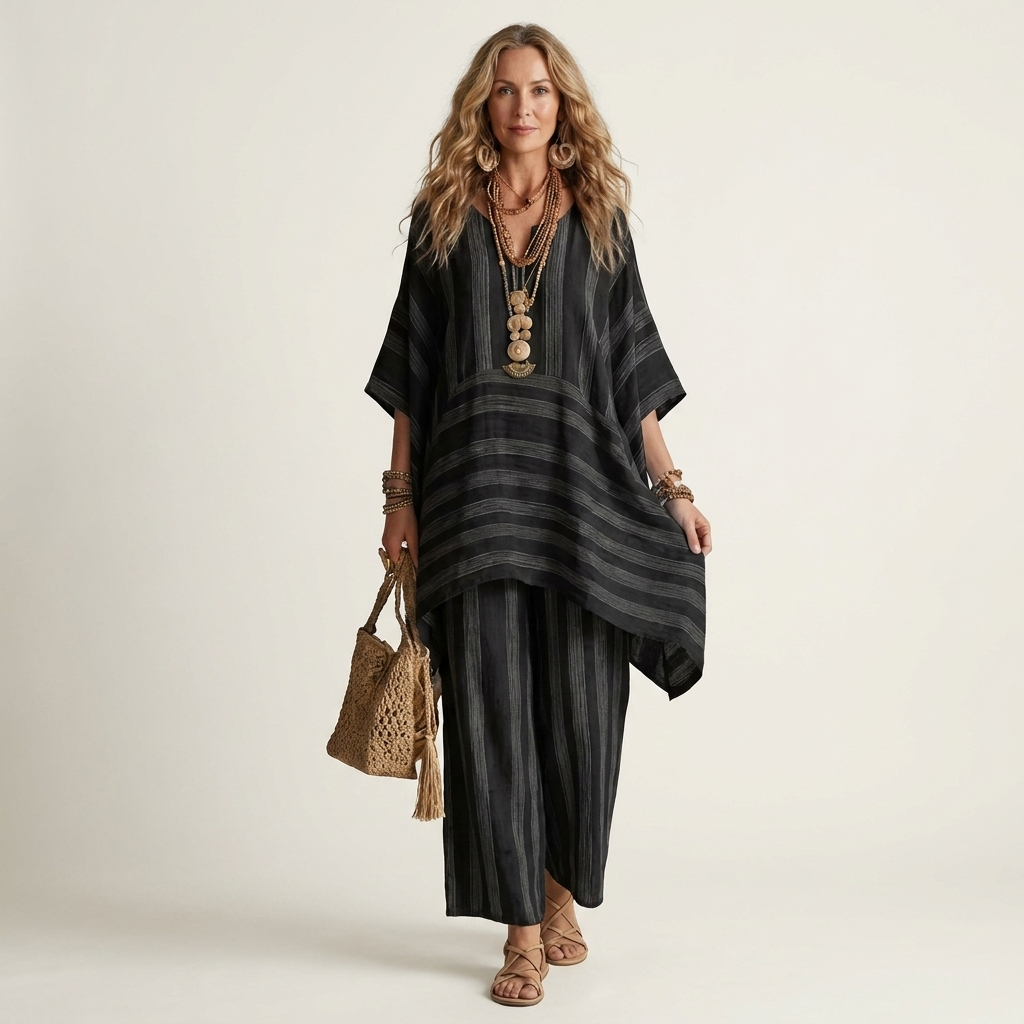 Tabitha | Two-Piece Striped Set