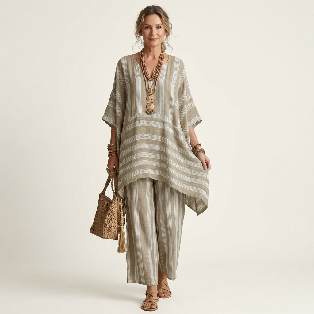 Tabitha | Two-Piece Striped Set