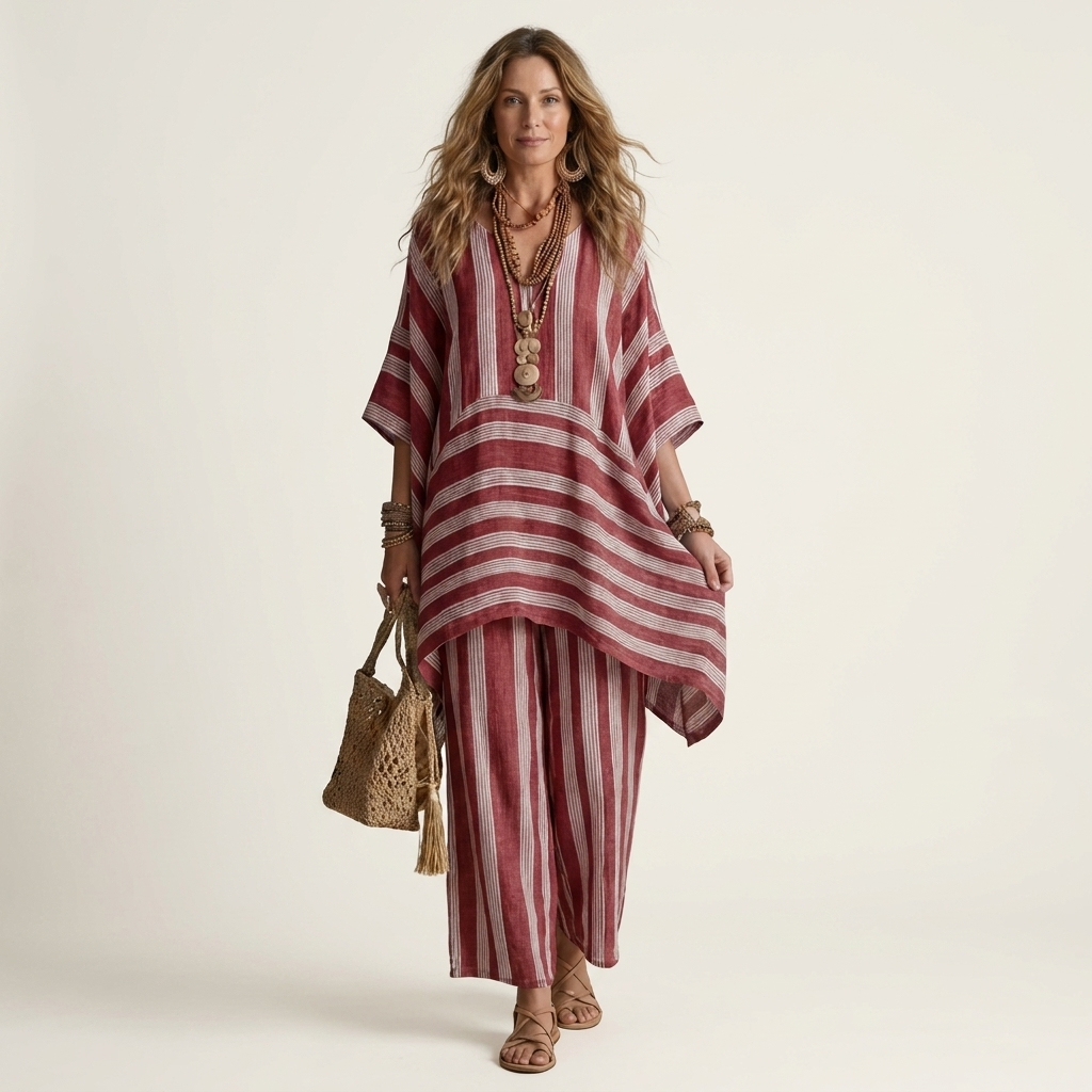 Tabitha | Two-Piece Striped Set