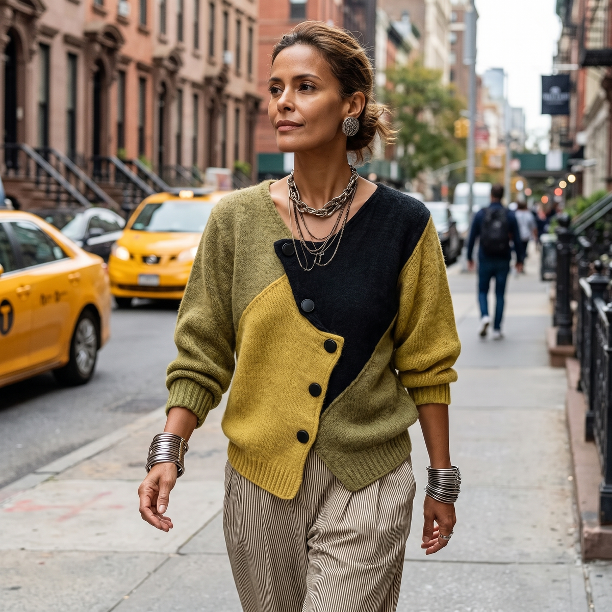 Ursula | Colour-Block Knit Sweater