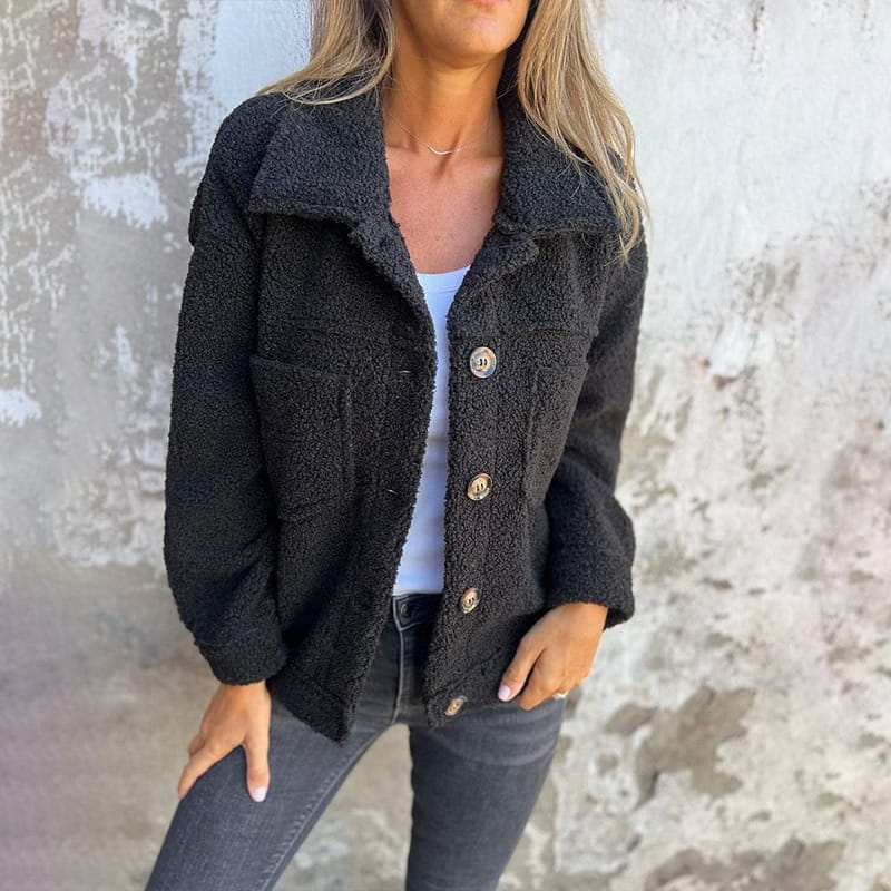 Fenella | Faux Fur Button-Front Jacket