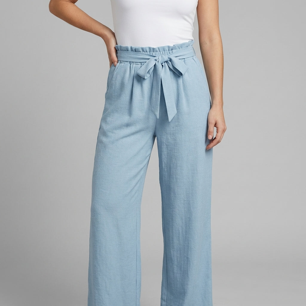 Clara | Paperbag Wide-Leg Trousers