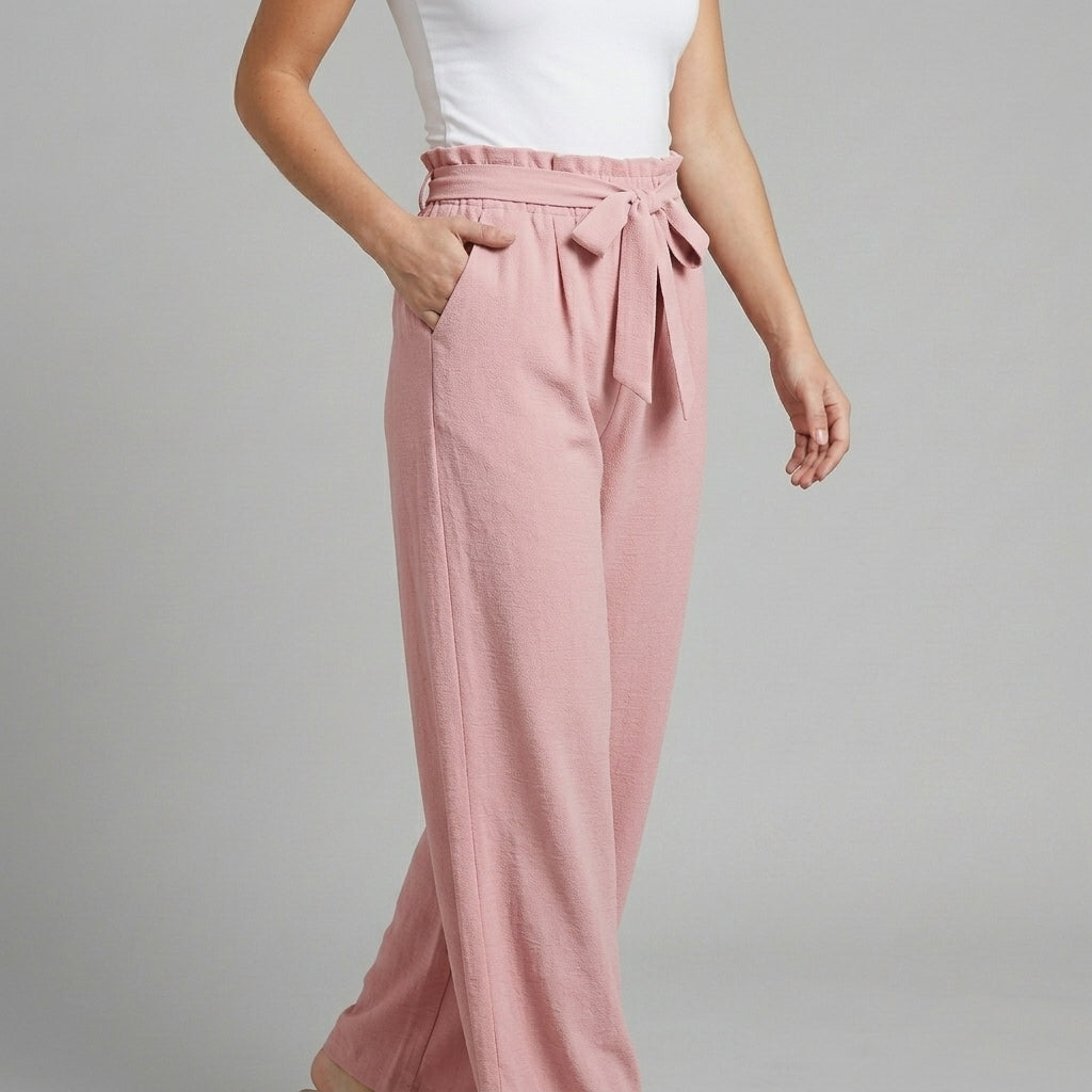 Clara | Paperbag Wide-Leg Trousers