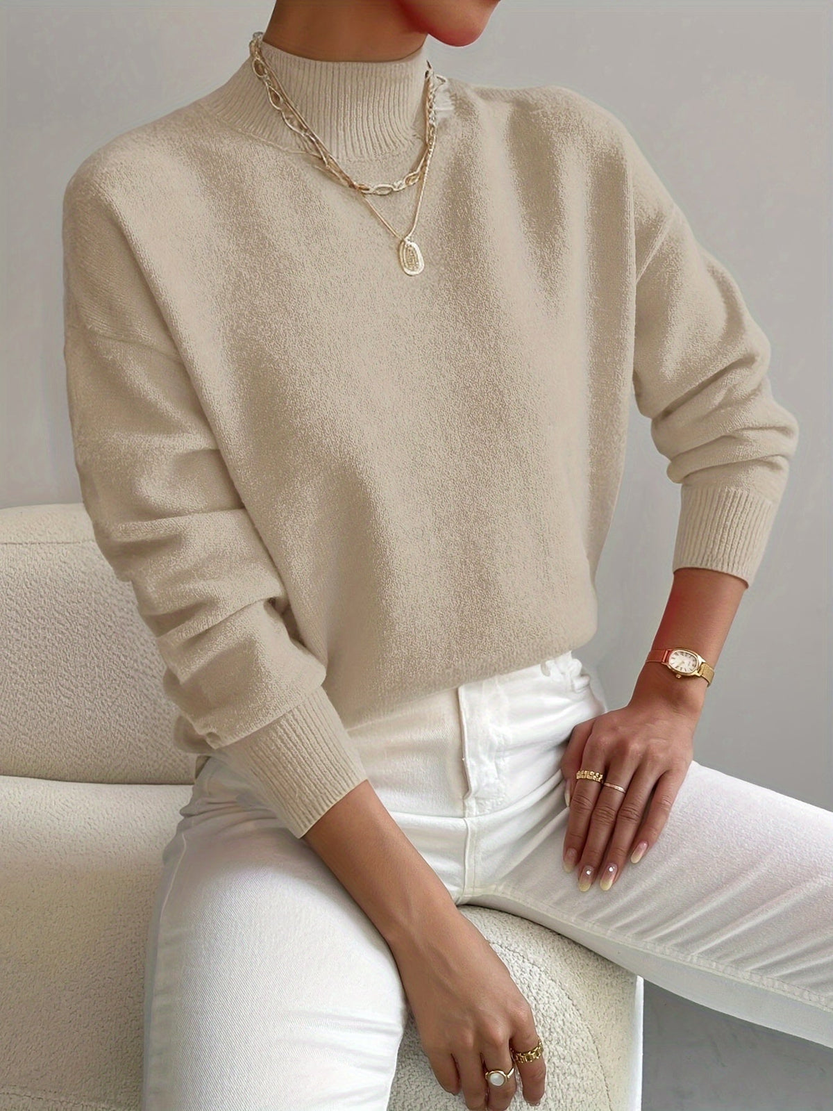 Clementine | Soft Roll Neck Sweater