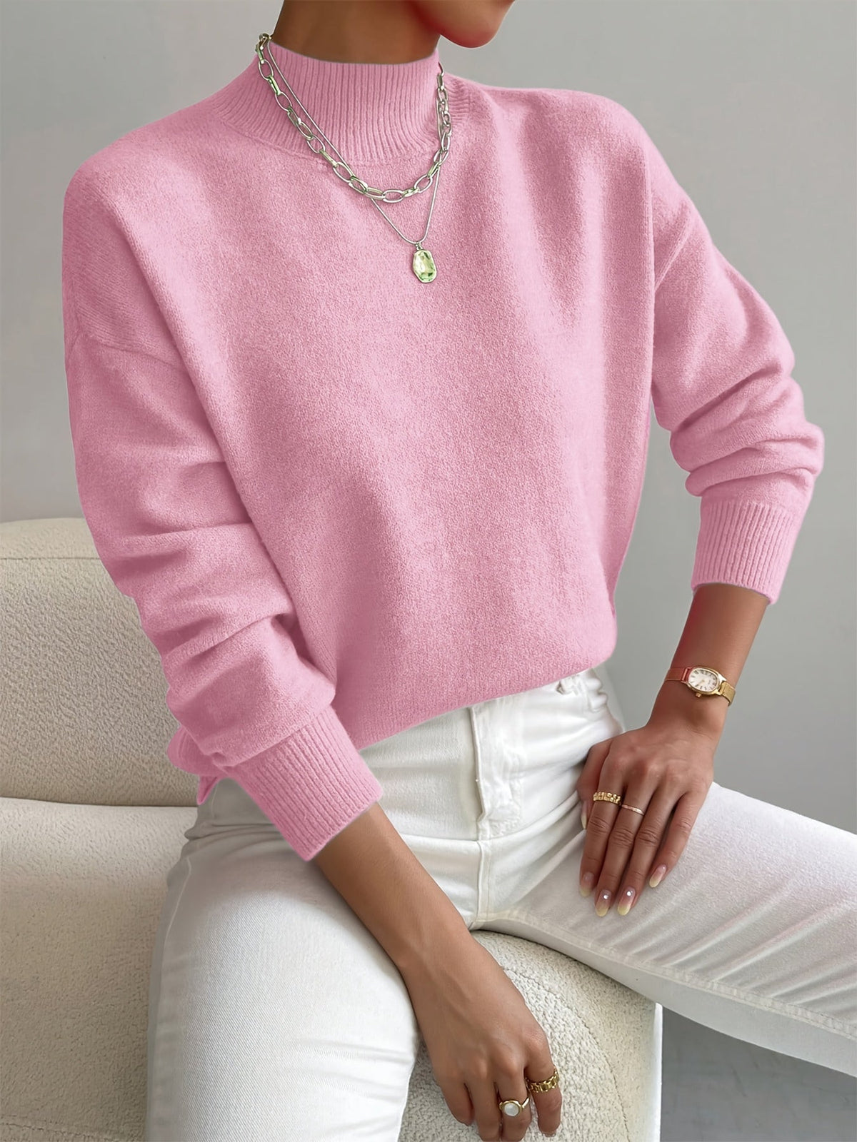 Clementine | Soft Roll Neck Sweater
