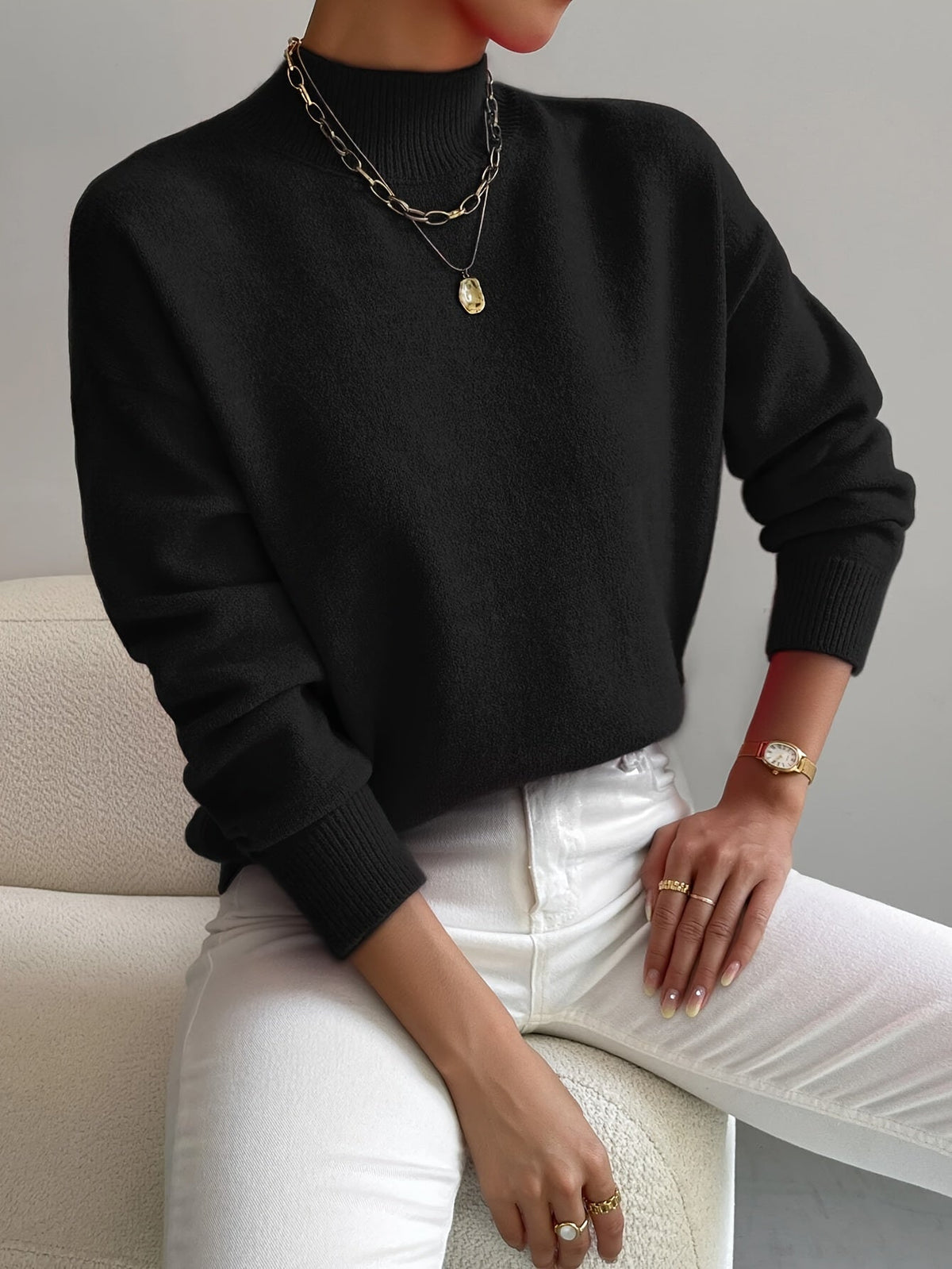 Clementine | Soft Roll Neck Sweater