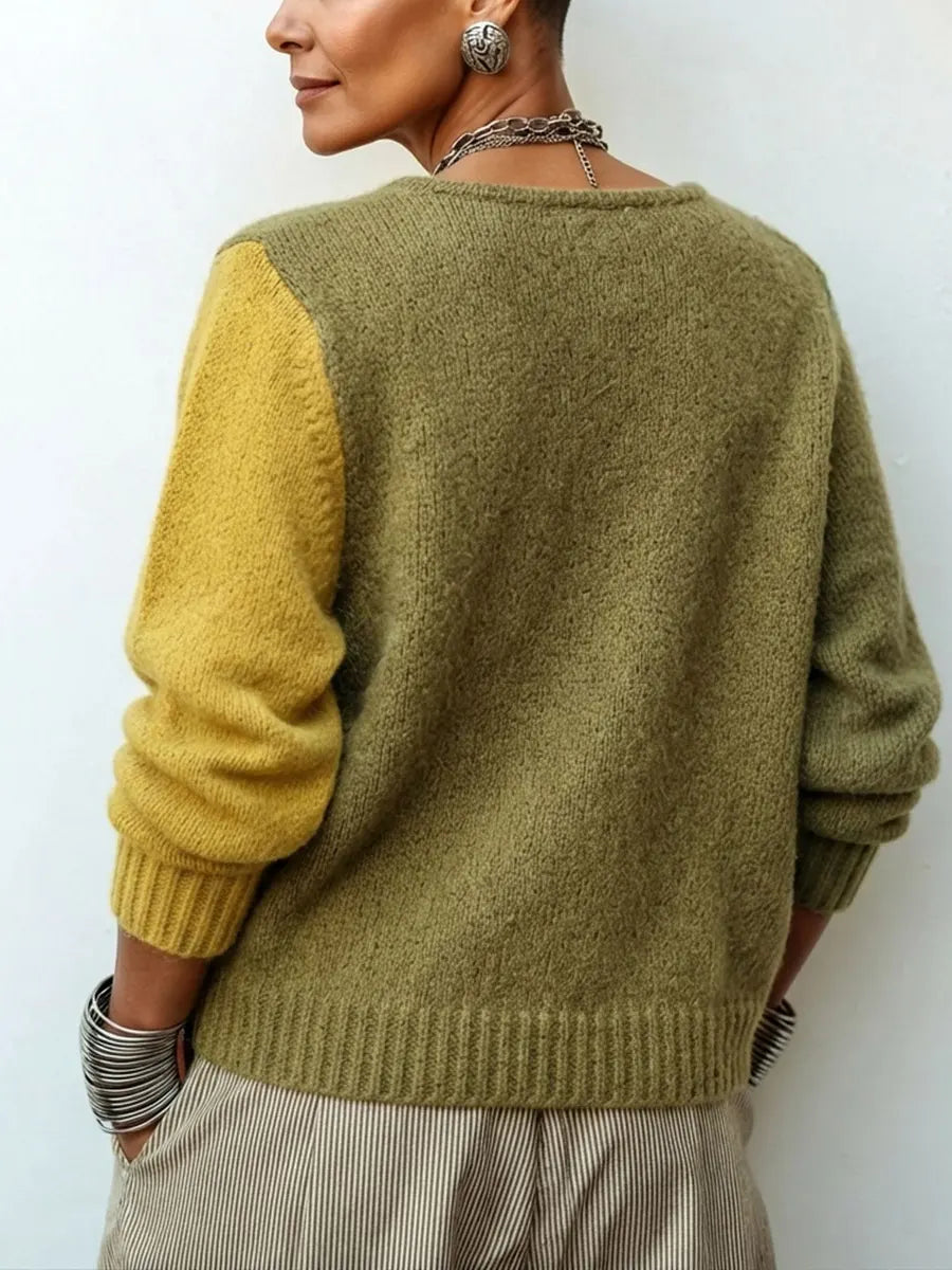 Ursula | Colour-Block Knit Sweater