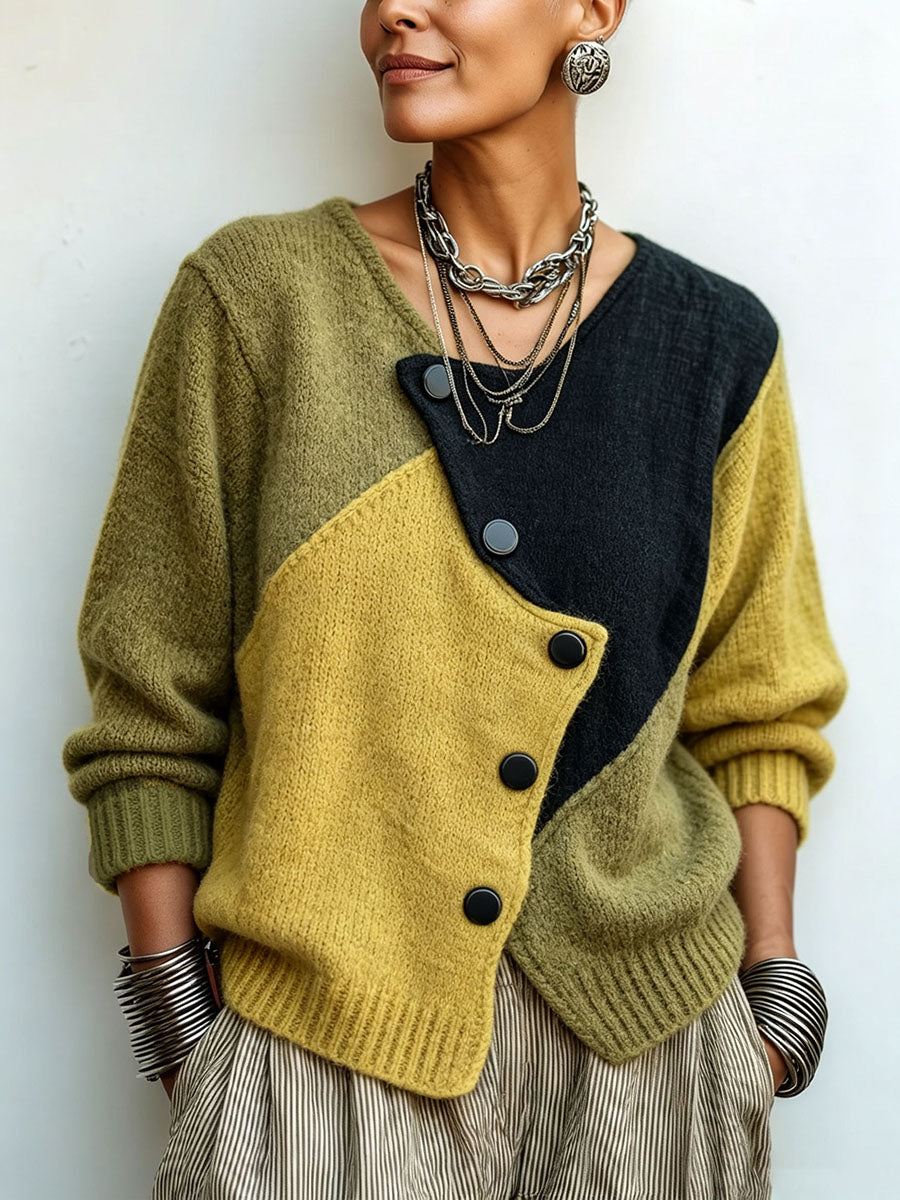 Ursula | Colour-Block Knit Sweater