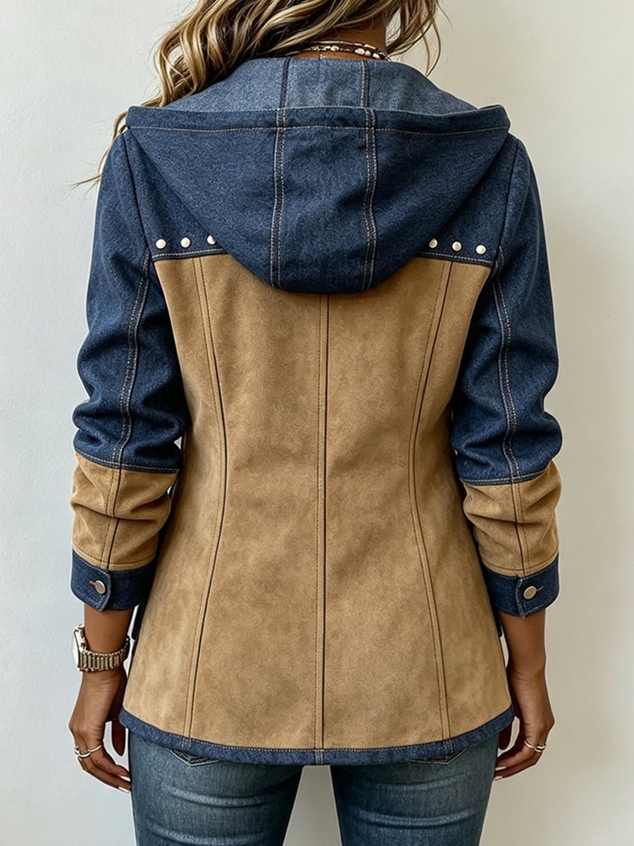 Hester | Hooded Two-Tone Autumn Jacket