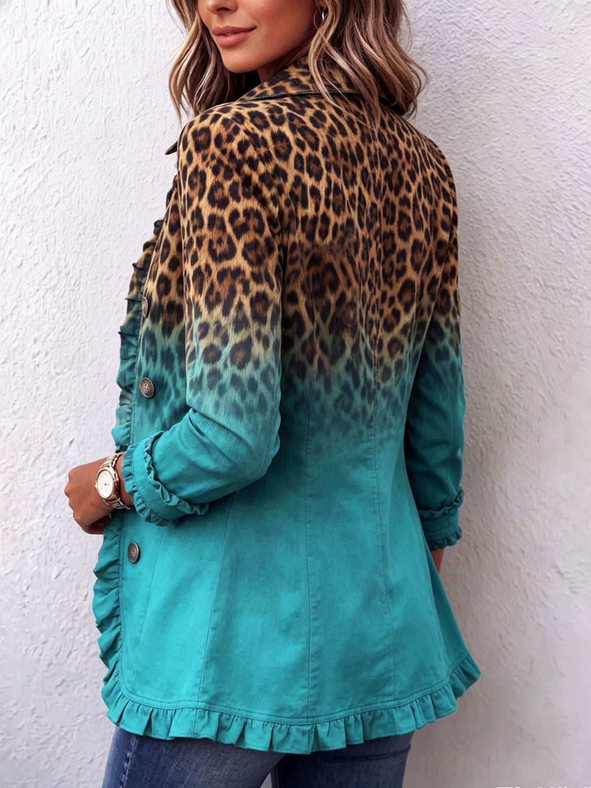 Abigail | Ombré Blazer with Ruffles