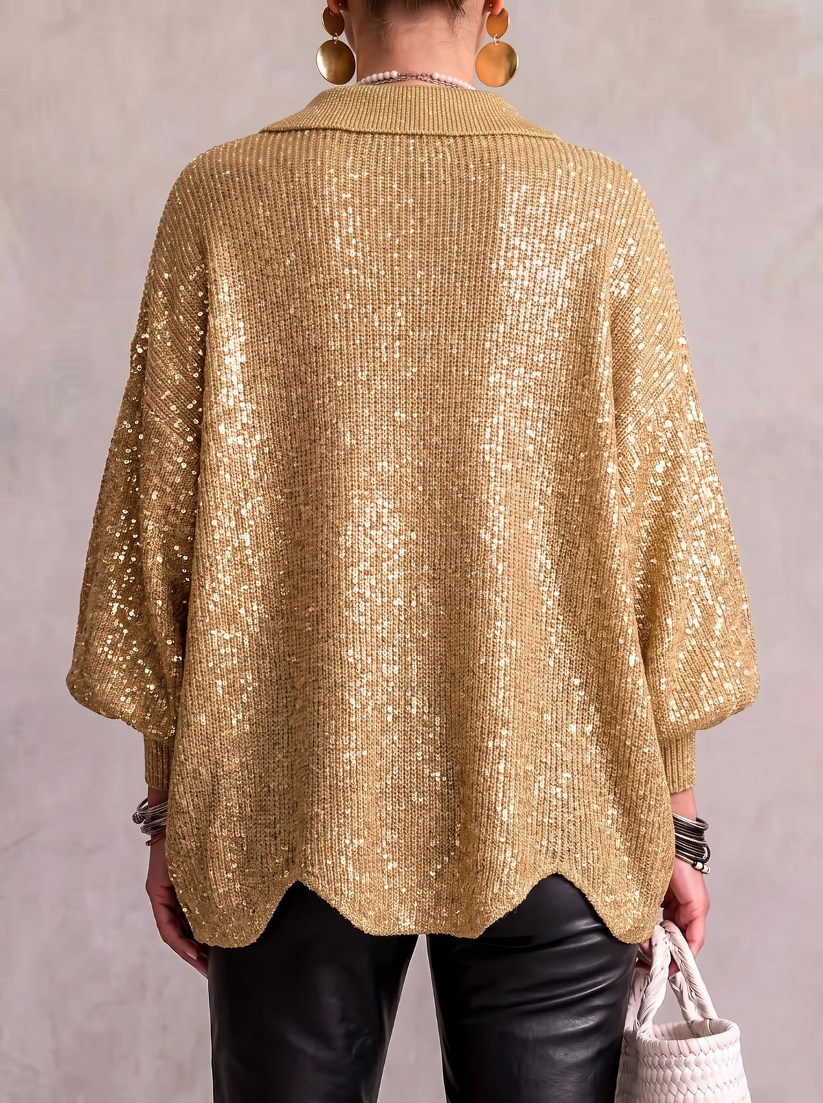 Gwendolen | Oversized Collared Button Cardigan