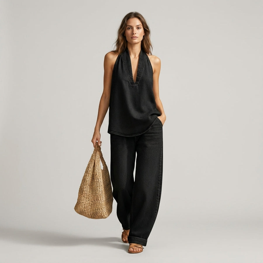 Violet | Halter Wide-Leg Set