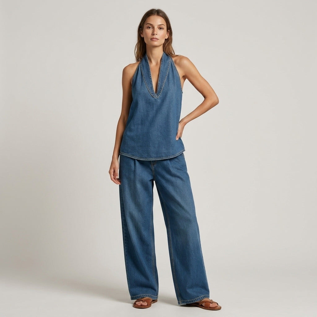 Violet | Halter Wide-Leg Set