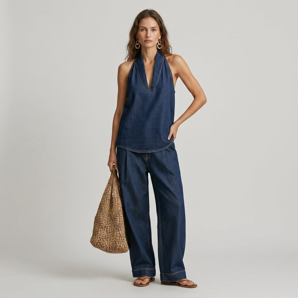 Violet | Halter Wide-Leg Set