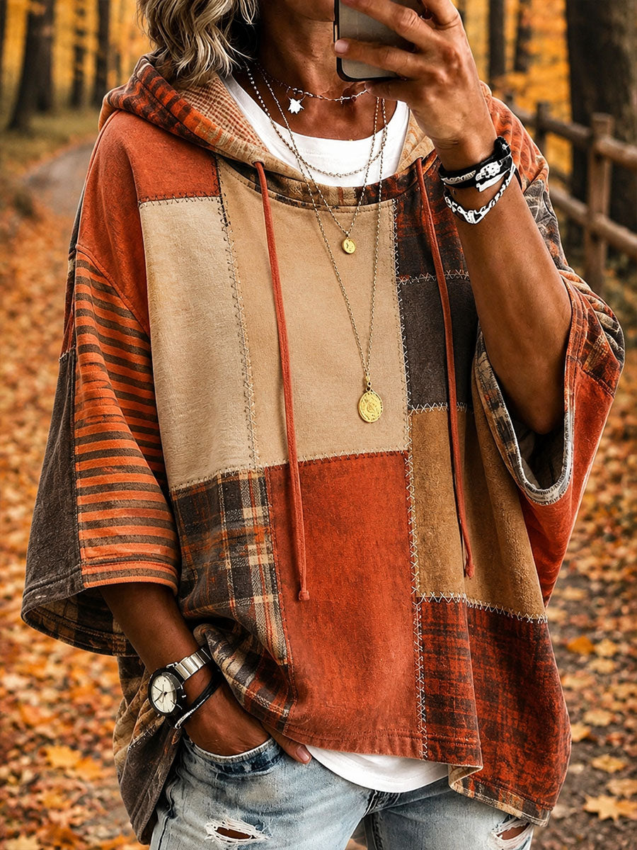 Miriam | Artistic Patchwork Oversized Hoodie