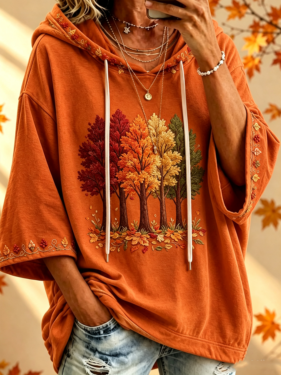 Margaret | Autumn-Print Oversized Hoodie