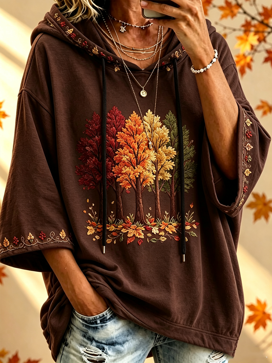 Margaret | Autumn-Print Oversized Hoodie