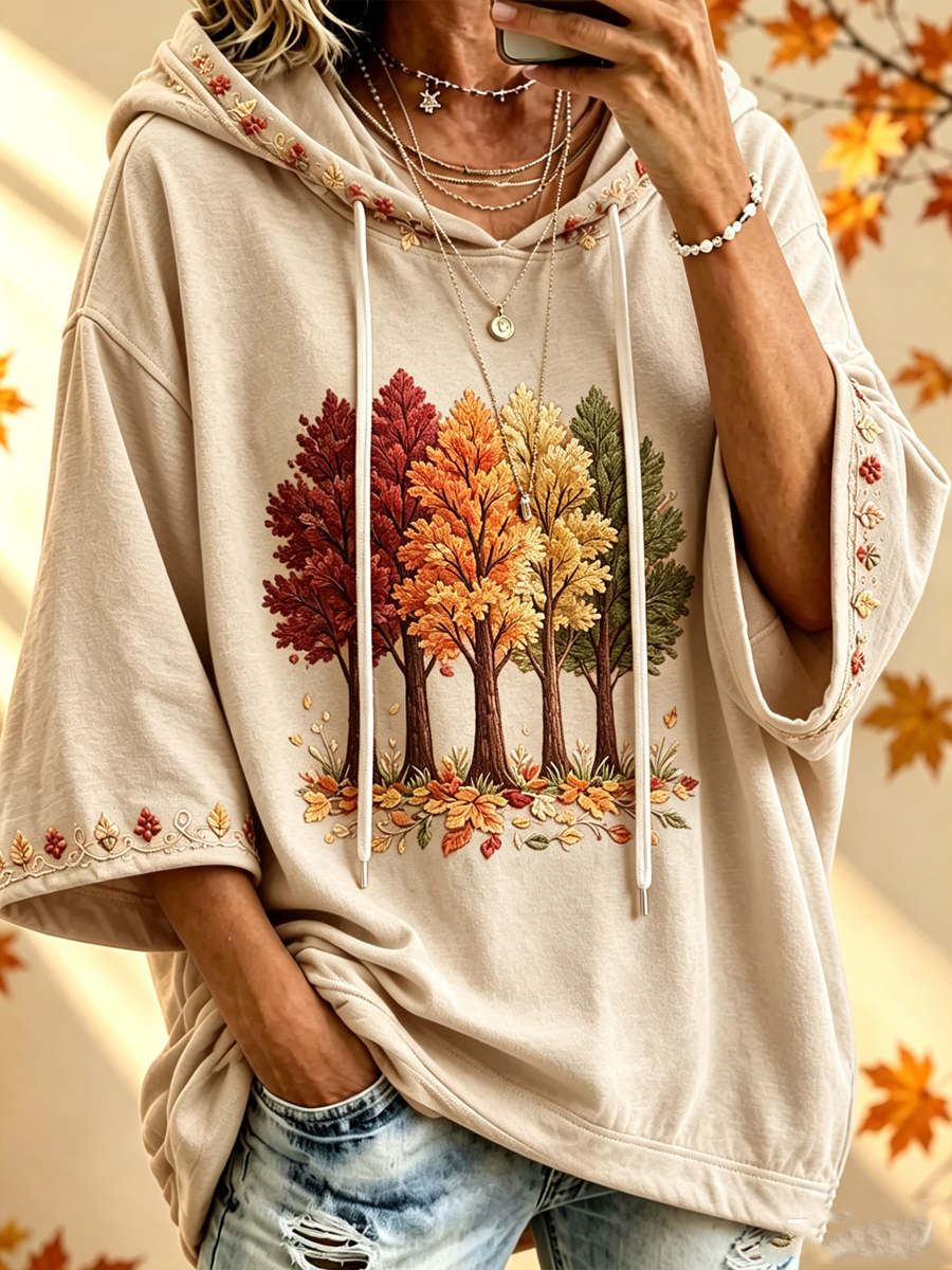 Margaret | Autumn-Print Oversized Hoodie