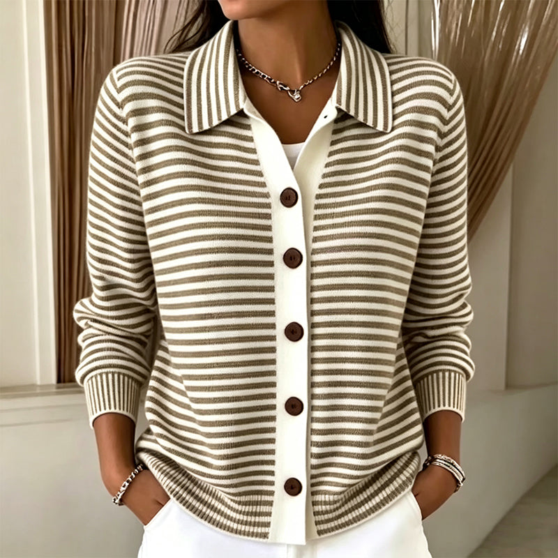 Wilma | Striped Knit Cardigan