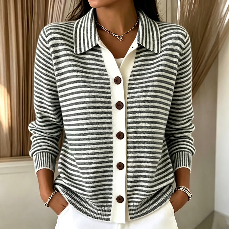 Wilma | Striped Knit Cardigan