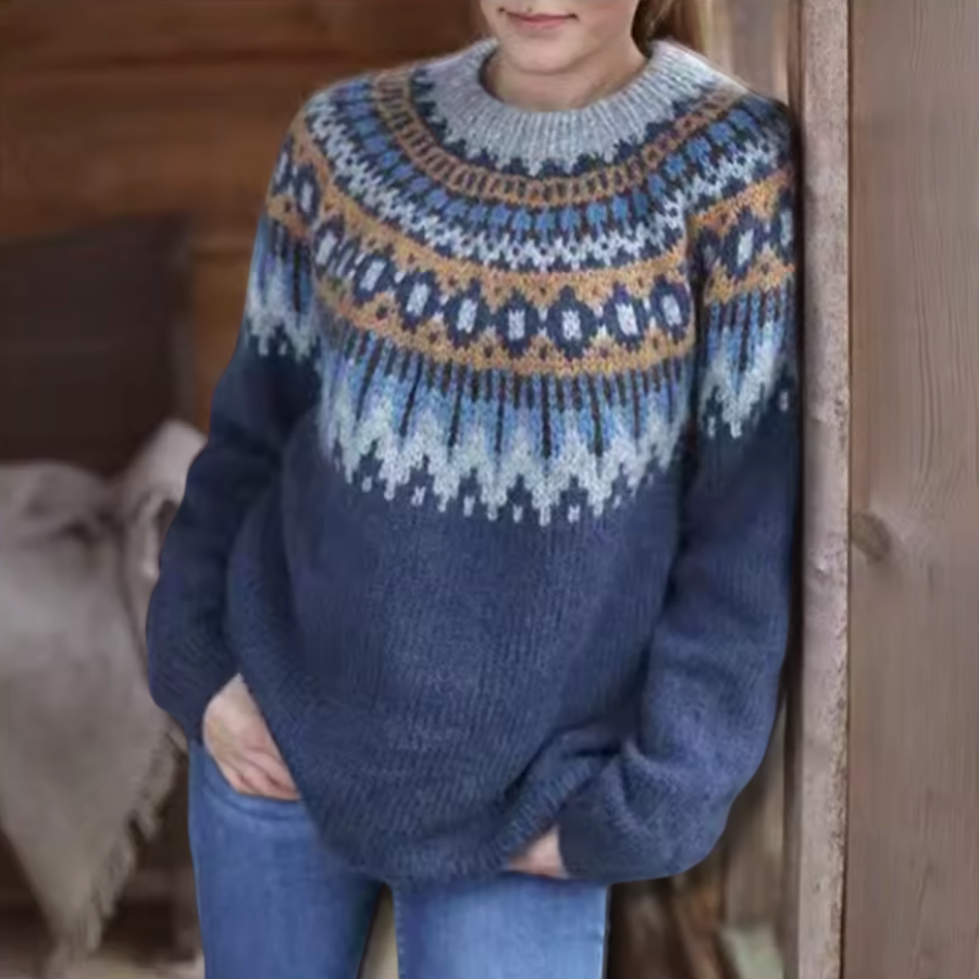 Zara | Nordic Shoulder Design Sweater