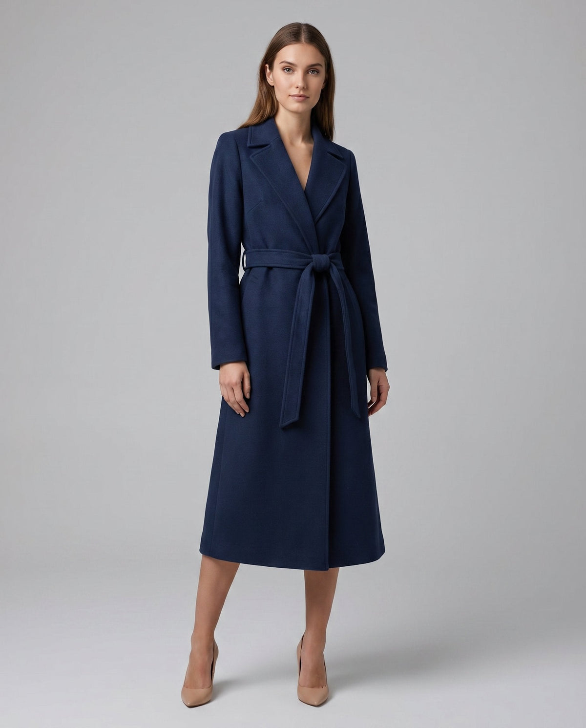 Gaynor | Belted Long Lapel Coat