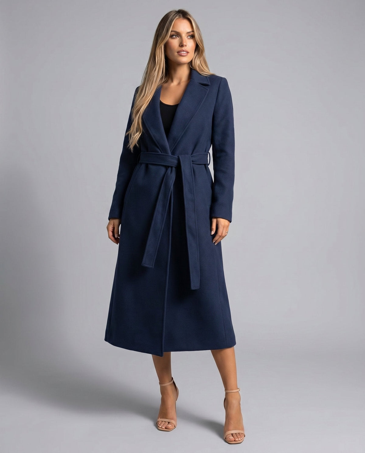 Gaynor | Belted Long Lapel Coat