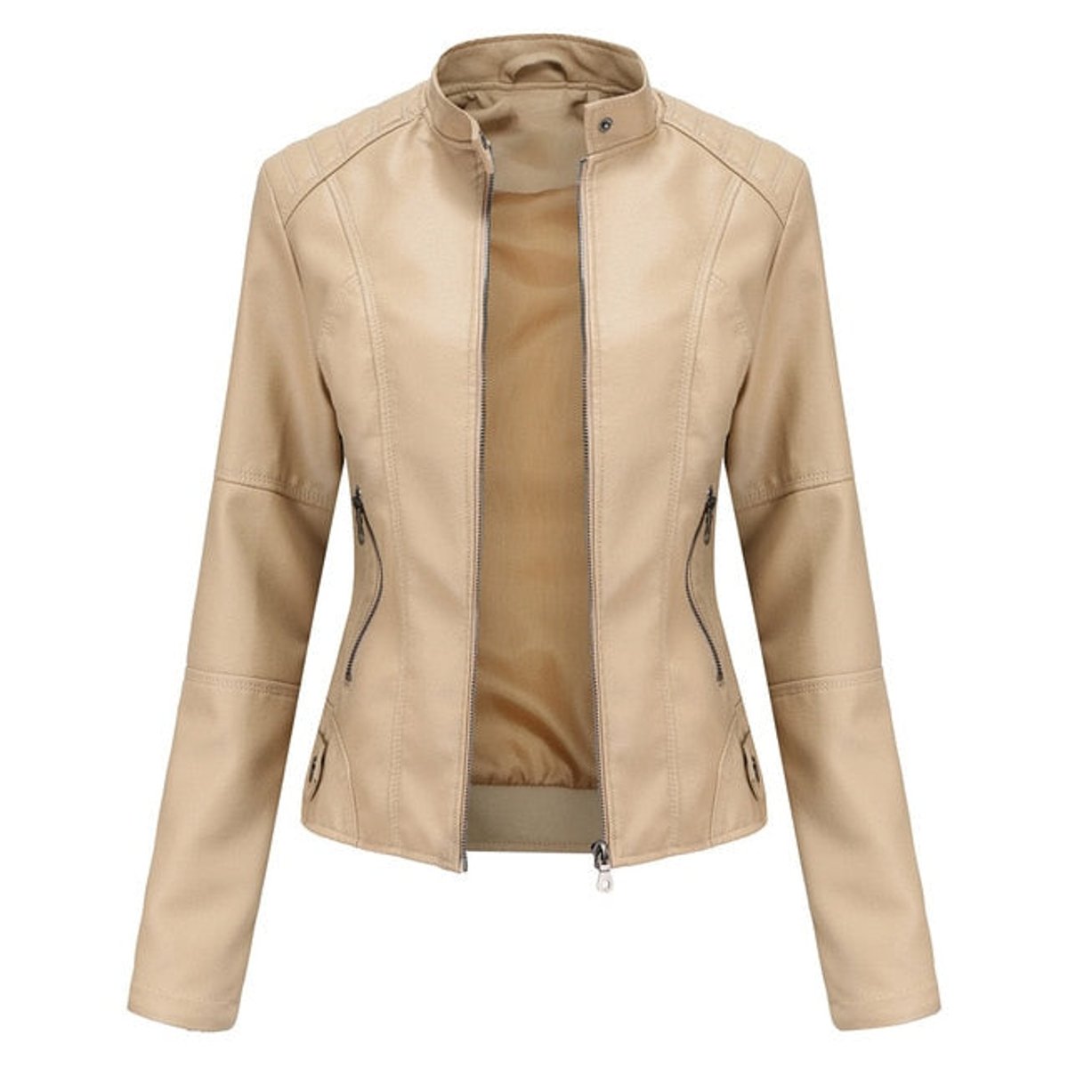 Philomena | Stand-Collar Moto Jacket