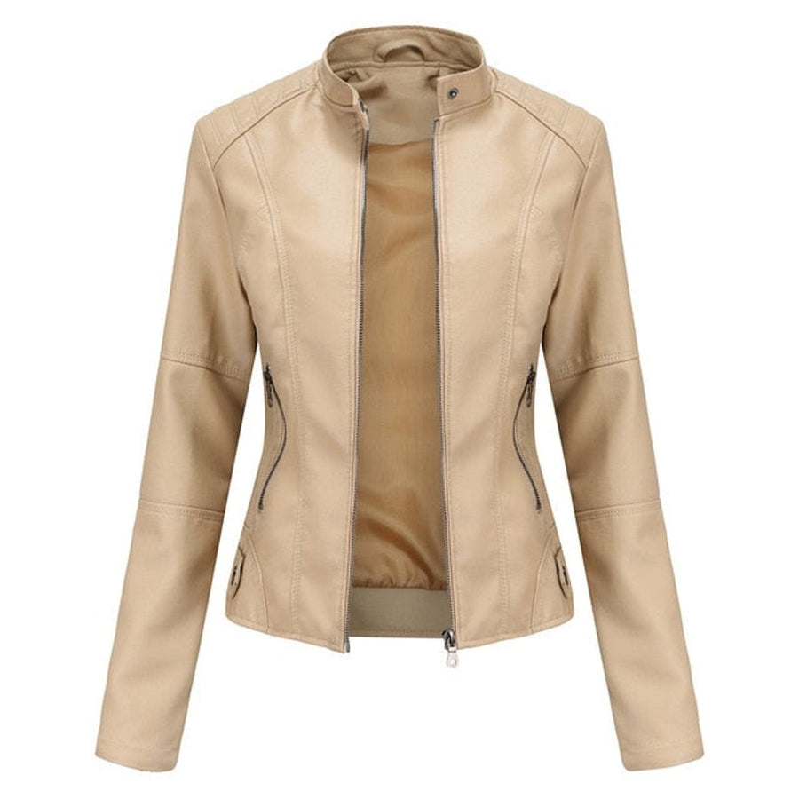 Philomena | Stand-Collar Moto Jacket