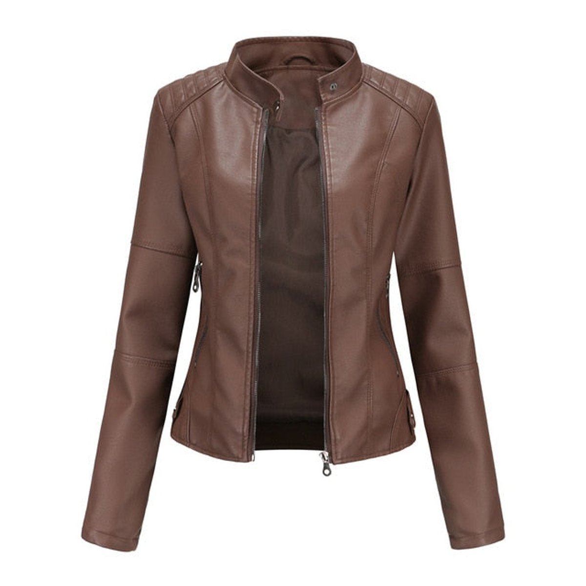 Philomena | Stand-Collar Moto Jacket