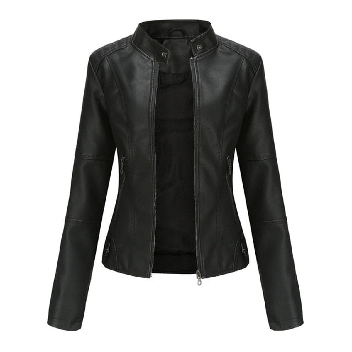 Philomena | Stand-Collar Moto Jacket