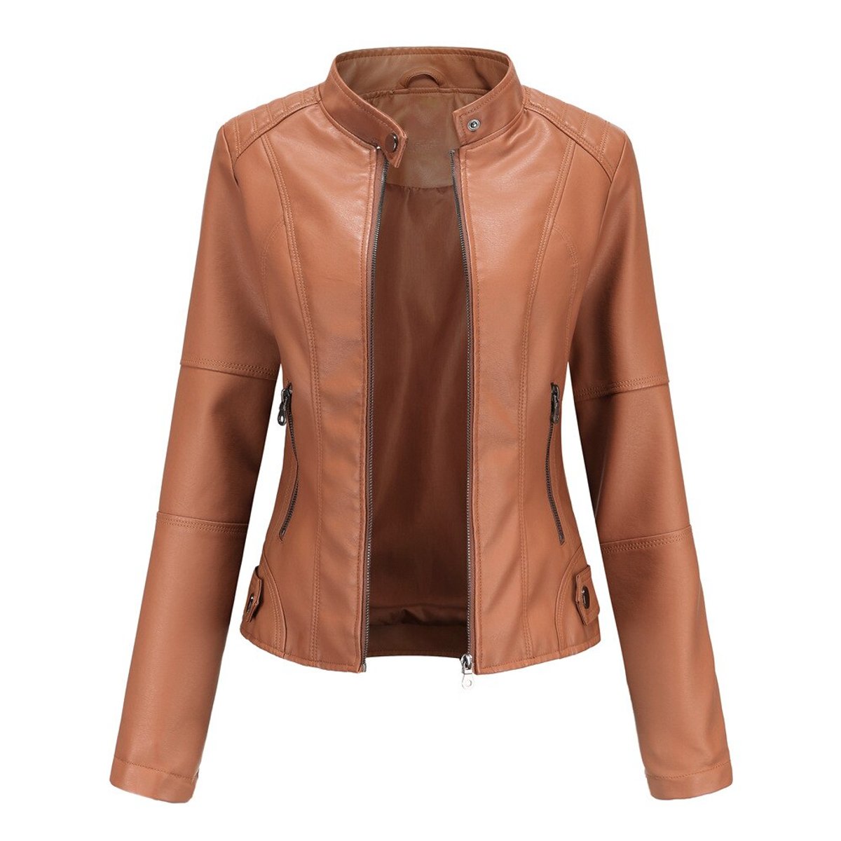 Philomena | Stand-Collar Moto Jacket