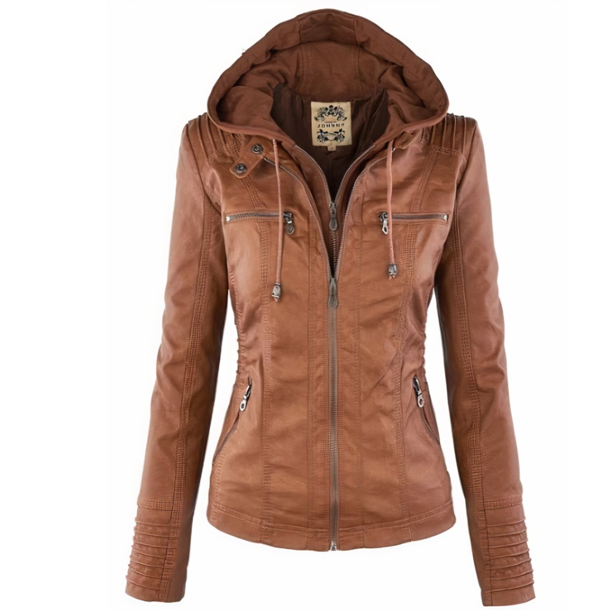 Sadie | Biker-Style Jacket with Removable Hood