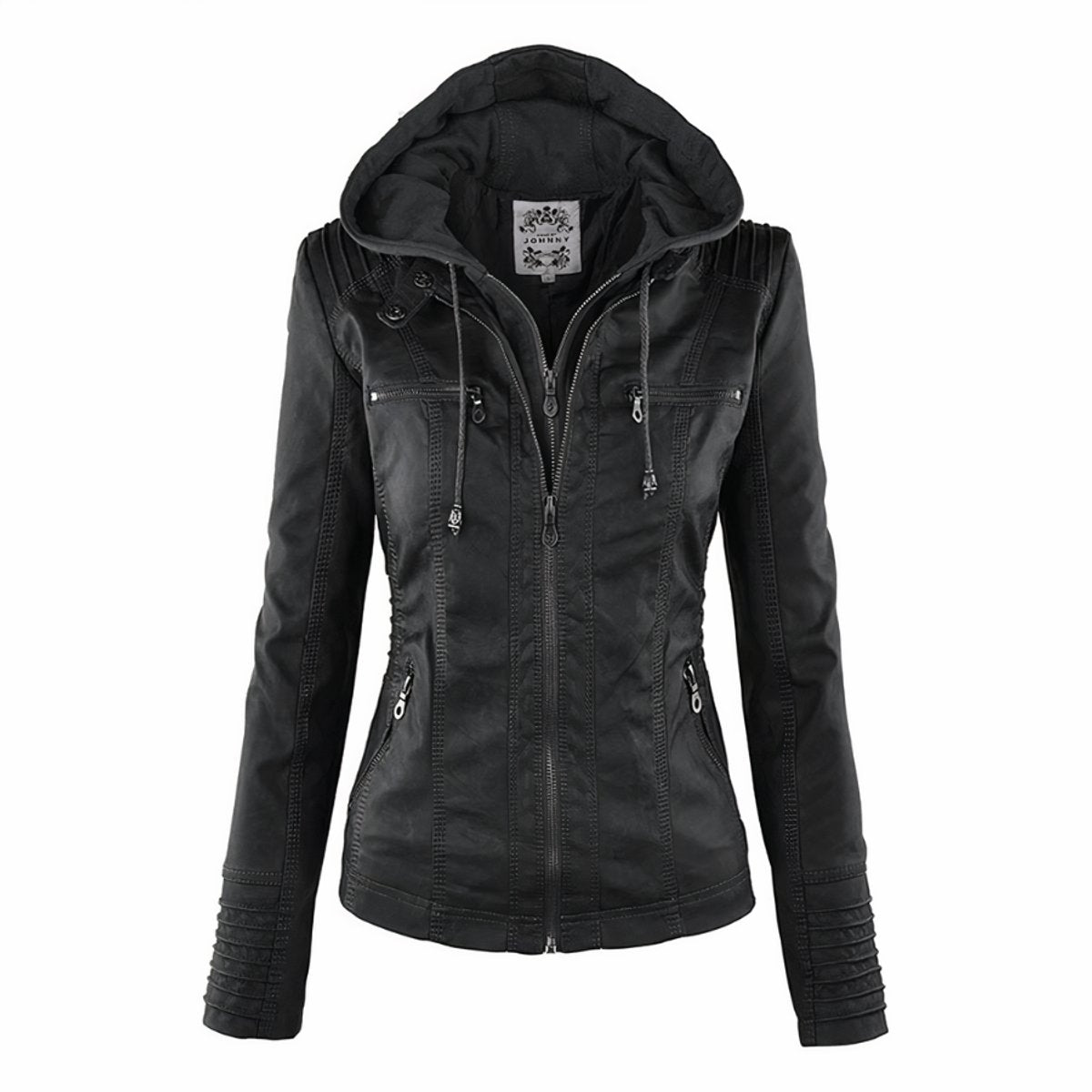Sadie | Biker-Style Jacket with Removable Hood
