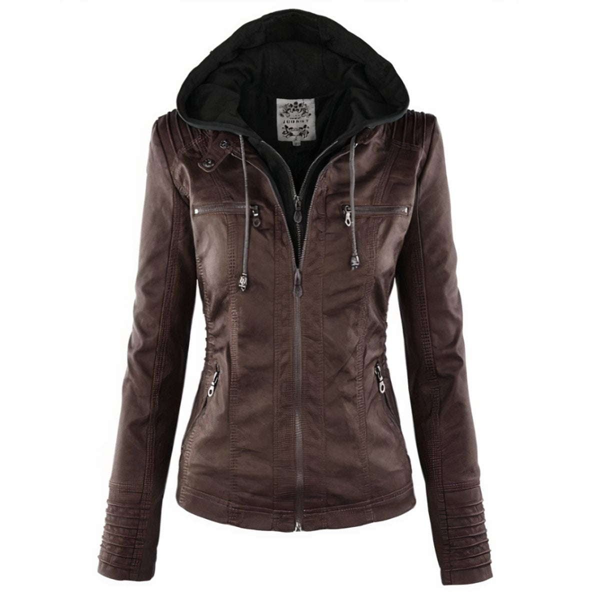 Sadie | Biker-Style Jacket with Removable Hood