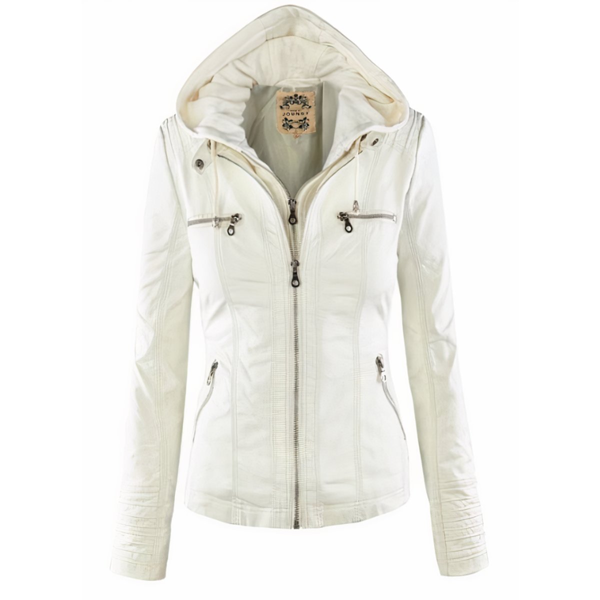 Sadie | Biker-Style Jacket with Removable Hood